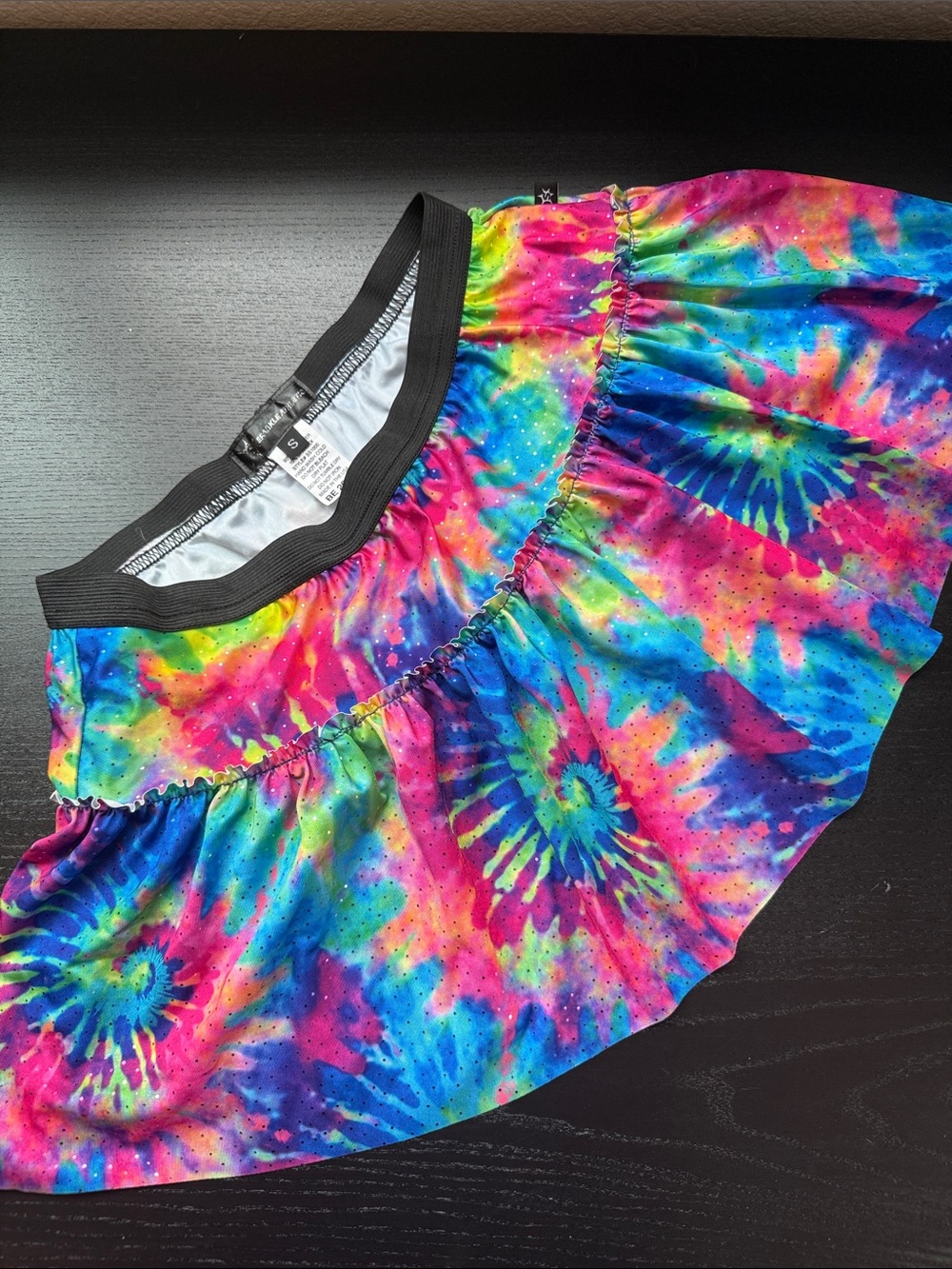 Colorful Tie-Dye Sparkle Squad Mini Skirt